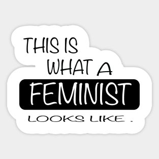 This is what a feminist looks like womens t-shirt Gift for femals Sticker